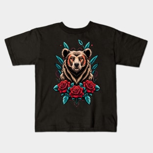 grizzly bear tattoo Kids T-Shirt